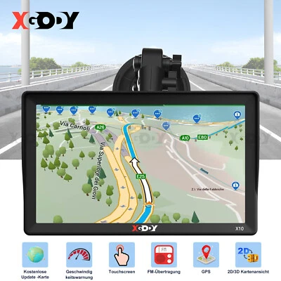 9 Zoll GPS Navi Navigation für Auto LKW PKW Navigationsgerät 16GB+256MB ▶EU ▶FM - Bild 1 von 4