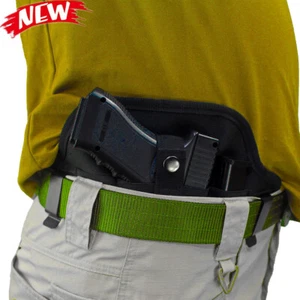 Concealed Carry IWB Pancake Pistol Holster Belt Gun Pouch with 2 Magazine Pouch - Picture 1 of 10