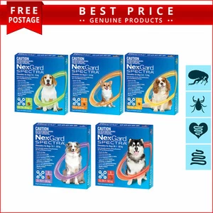 NEXGARD SPECTRA for All Sizes Dogs Flea Heartworm Tick and Worm Control 6 Doses - Picture 1 of 7