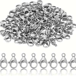 10 X 304 Stainless Steel Lobster Claw Clasps 15 X8MM Findings Jewellery making - Picture 1 of 19