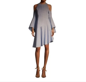 Scripted Damen mittelblau & weiß gestreift Cold Shoulder Kleid Neu mit Etikett  - Bild 1 von 11