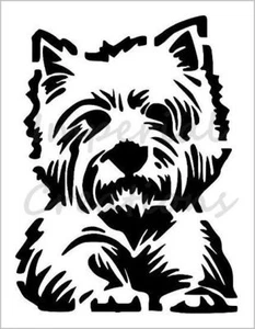 WESTIE Dog Breed Face West Highland 8,5 x 11 Plantilla Hoja de Plástico NUEVA S131 - Imagen 1 de 2