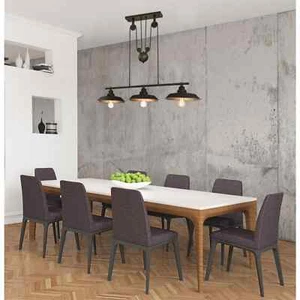 3-Light Island Pulley Pendant Lighting Fixture Kitchen Indoor Oil Rubbed Bronze - Picture 1 of 12