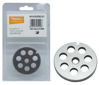 PIASTRA PER TRITACARNE REBER N. 5 FORI MM.10