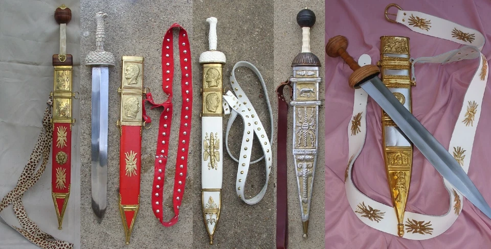 Baldric de cuero romano para sostener vainas para espadas gladius spatha cinturón legionario Foto 1 de 1