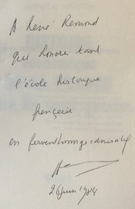ENVOI dédicace ALFRED SAUVY HISTOIRE ÉCONOMIQUE DE LA FRANCE ENTRE LES 2 GUERRES - Picture 1 of 3