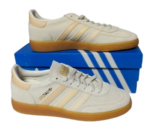 Adidas Handball Spezial White/Sand Strata Beige Shoes Mens Sz 8 Womens Sz 9 - Picture 1 of 9