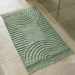 Beautiful Boho Rug with Tassels for Your Bathroom Soft 2 X 3 Ft. Cotton Fits Mat - Picture 1 of 1