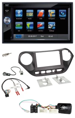 Blaupunkt 2DIN Bluetooth TMC USB Lenkrad SD Navigation für Hyundai i10 ab 2014 - Bild 1 von 4