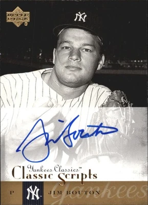 2004 Upper Deck UD Yankees Classics Scripts Certified Autograph #32 Jim Bouton - Image 1 of 2