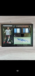 2023-24 Panini OBSIDIAN SOCCER Manchester City Kevin De Bruyne Relic Auto /5 - Picture 1 of 2