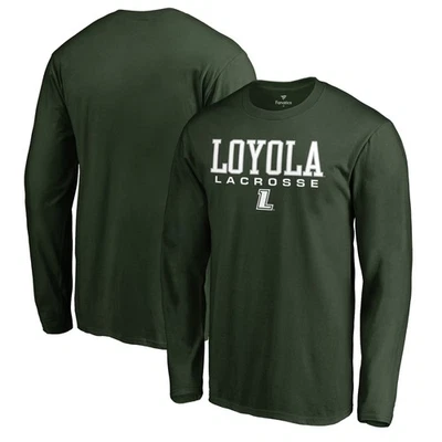 Men's Green Loyola Greyhounds Team Unity Lacrosse Long Sleeve T-Shirt - Image 1 of 3