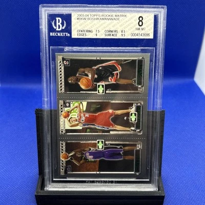 🏀2003-04 Topps Rookie Matrix — Bosh/Kaman/Wade — дебютант BGS 8 почти как новая - Изображение 1 из 4