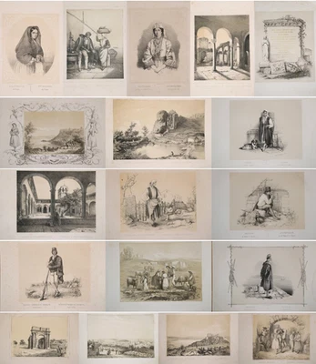 A. Selb / A. Tischbein 18x Lithographie 1842 Litografia Trieste Friuli Venezia - Bild 1 von 4