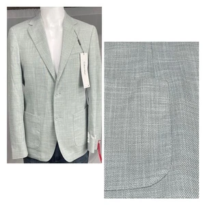 Calvin Klein Men Mint Green Solid Slim Sport Coat Suit Jacket Size 42L Brand New - Picture 1 of 10