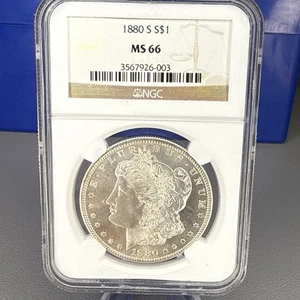 1880-S $1 Morgan Dollar - Proof Quality -  NGC MS 66 - Picture 1 of 3