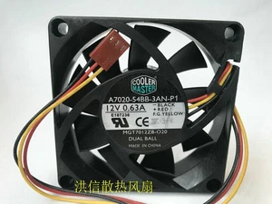 1 PCS COOLER MASTER Fan A7020-54BB-3AN-P1 DC12V 0.63A 70*20MM 3 Pin - Picture 1 of 3