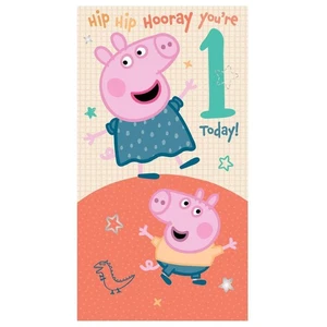 1st Birthday Card Peppa Pig Age 1 Greeting Card includes Envelope FSC Accredited - Picture 1 of 1