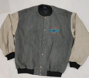 Vintage Classic Chevy Club Canvas Bomber Jacket '97 Adult Size XL Made In USA - Picture 1 of 10