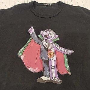 Champion x Jason Freeny Sesame Street The Count Skeleton Black Shirt L Halloween - Picture 1 of 7