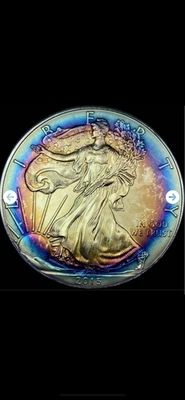 2015 American Silver Eagle Toning - Image 1 of 2