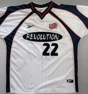 Vintage Reebok MLS 1998-1999 New England Revolution Lalas Rare Jersey Large - Image 1 of 4