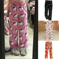 Fashion Hello Kitty Pajama Pant Women Harajuku Y2k Flannel Autumn Warm Pant Gift