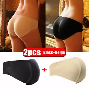 2Pcs Women Shapewear Buttock Padded Underwear Butt Lift Enhancer Brief Panties - Picture 1 of 12