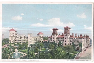 Alcazar and Cordova Hotels HEART OF SAINT AUGUSTINE Florida Postcard FL WB - Picture 1 of 2