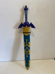 Legend of Zelda Master Plastic Sword/Scabboard Case Cosplay Blue/Gold Used 67cm - Foto 1 di 9