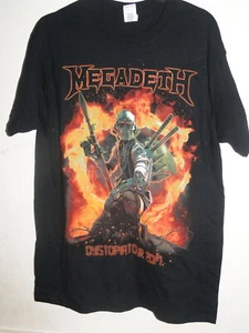 BNWOT Official MEGADETH Dystopia 2017 World Tour T-SHIRT MEDIUM - Picture 1 of 3