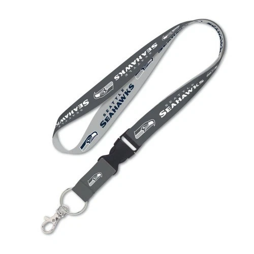 SEATTLE SEAHAWKS LANYARD KEY CHAIN W/ DETACHABLE BUCKLE 1" WIDTH 22" LONG - Image 1 of 1