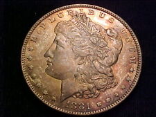 1881-O Morgan Dollar; Toned "pinkish" uncirculated
