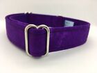 Handmade 1? House Collar For Dogs (Greyhound/Sighthound). Purple Vine Pattern