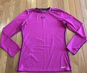 Under Armour Long Sleeve Fitted athletic shirt Top YXL Pink UPF 50+ Youth XL - Picture 1 of 7