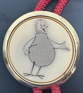 Vintage Little Bill Commonwealth Edison ComEd Mascot Lightbulb Bird Bolo Tie - Picture 1 of 9