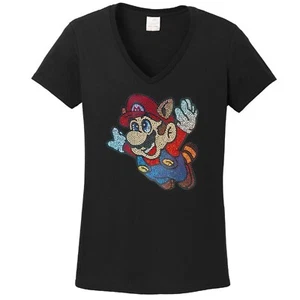 Woman's Super Mario Spangle T shirt Lots of sparkle Ladies tee bling - Picture 1 of 1