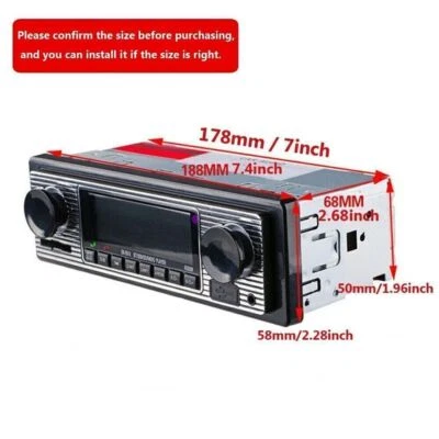 Car Auto 4-Channel Digital Bluetooth USB/SD/FM/WMA/WAV Radio Stereo MP3 Player - Image 1 of 4