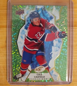2021-22 Upper Deck Ice Cole Caufield Green Rookie RC #122 Canadiens