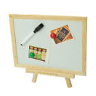 Double-sided Magnetic Message Boards Writing Board Wooden Stand Eraser Cafe