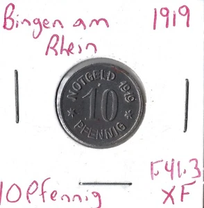 Dinero de emergencia Bingen am Rhein (Alemania) 10 Pfennig 1919 F41.3 - Imagen 1 de 3