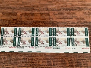 US Scott 1384 - 6c Christmas Winter Sunday - Block of 10 - In#-ST-335 - Picture 1 of 1