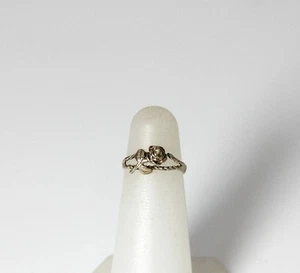Precioso anillo de flores rosa corte diamond plata esterlina talla 4 - 11591 - Imagen 1 de 4