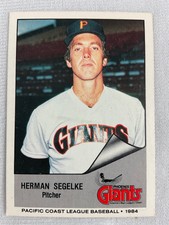1984 Phoenix Giants-CRAMER Minor League Baseball Card#10-Herman Segelke