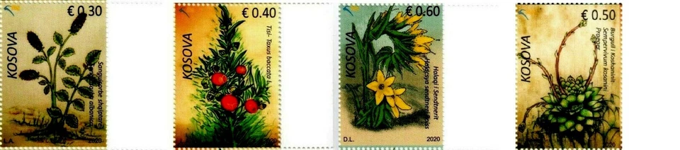 Estampillas de Kosovo 2020. Flora. Sellos individuales. MNH Foto 1 de 1