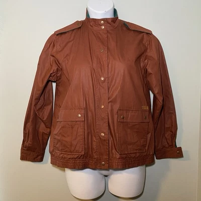 Abrigo de Moto Vintage Gloria Vanderbilt Chaqueta de Algodón para Mujer’s 10 Marrón a Presión Foto 1 de 4