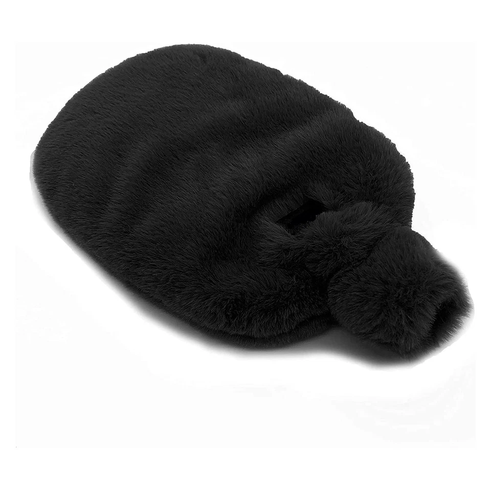 Luxury Heatable Bottle Microwavable Faux Fur Lavender Scented Heat Pad Charcoal - Image 1 of 1