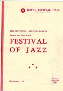 1954 1st BRITISH JAZZ FESTIVAL, rare program - Picture 1 of 4