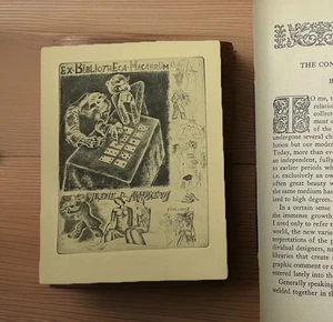 Michel Fingesten Ex Libris Macabrum Bookplate Year Book 1943 - Foto 1 di 16
