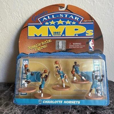 Figura de acción coleccionable Charlotte Hornets 1997 Jugador Más Valioso Galoob's All-Star Juguetes Foto 1 de 4
